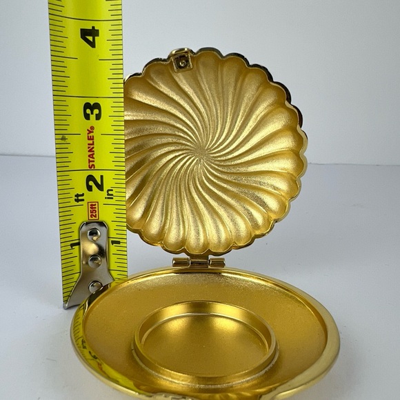 PARTYLITE Compact Travel Gold Clam Shell Votive Tealight Candle Holder - Picture 5 of 9